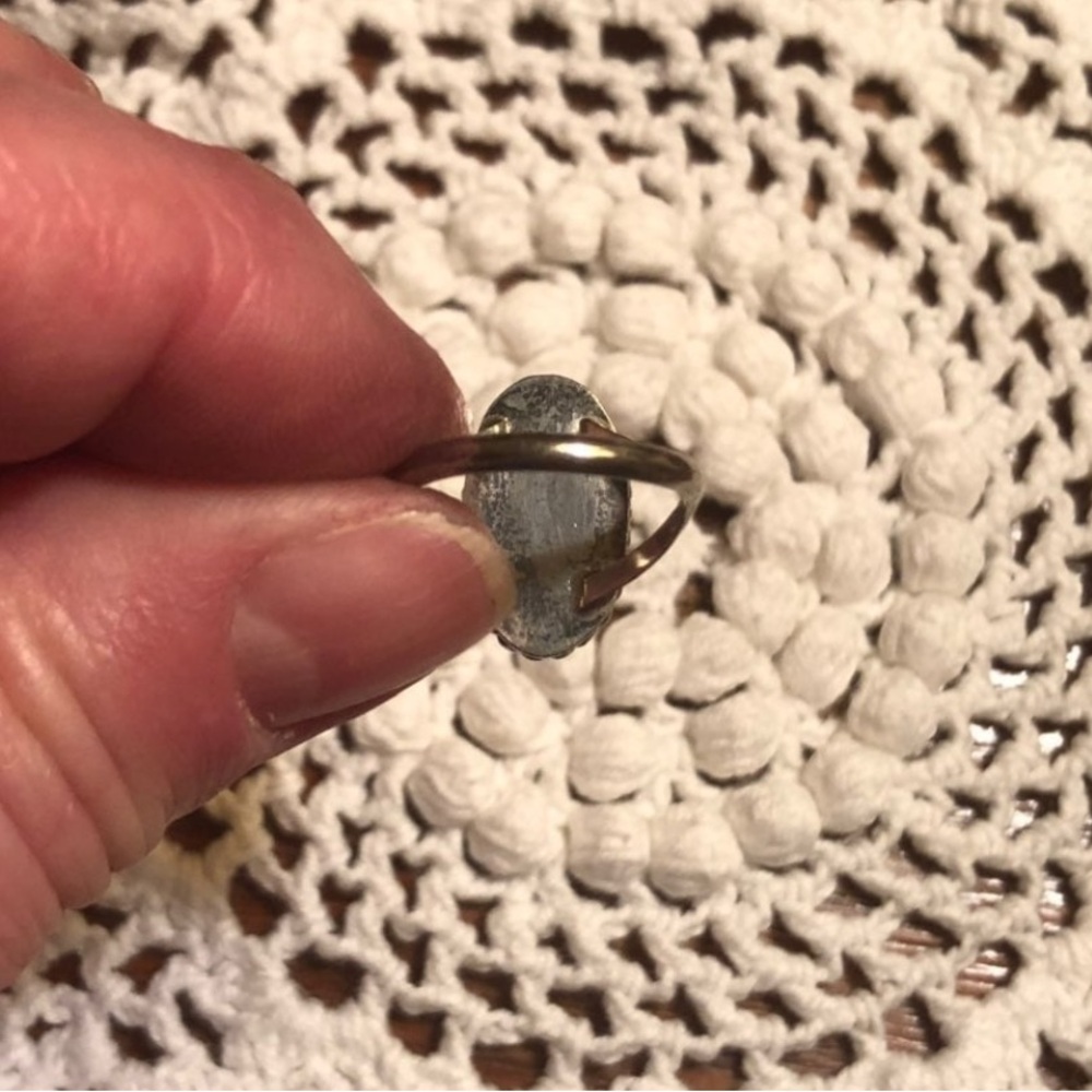 Vintage Sterling Silver Tiger Eye Ring Size - Picture 2 of 3
